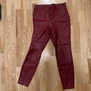 Zara Women's Red Straight Leg Pants